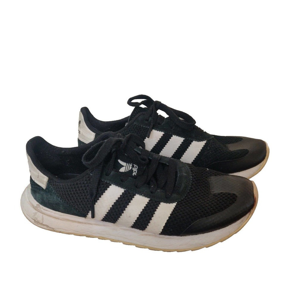 Adidas Women's Sneakers Apc 011001 Shoes Black White Size 8.5 Lace-Up.